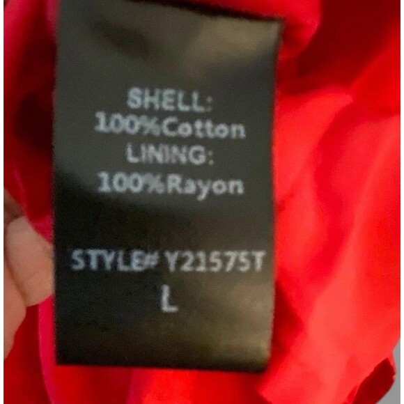 Tuckernuck Pomander Place Hibiscus Red Cotton Mabel Maxi Dress Size Large - Picture 12 of 13